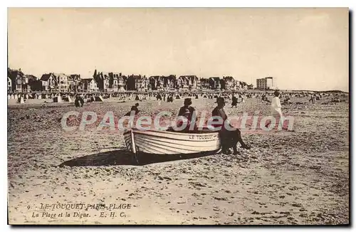 Cartes postales Le Touquet Paris Plage et digue