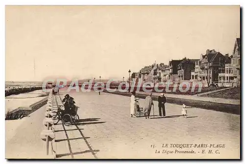 Ansichtskarte AK Le Touquet Paris Plage La Digue promenade