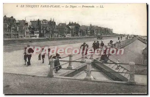 Cartes postales Le Touquet Paris Plage digue promenade