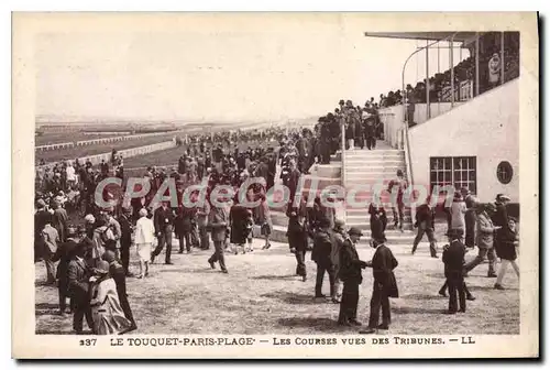 Cartes postales Le Touquet Paris Plage Les Courses Vues des tribunes