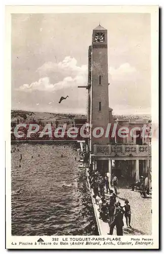 Cartes postales Le Touquet Paris Plage La Piscine Marine � l'heure du bain