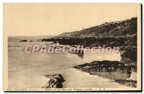 Cartes postales Equihen Aspect De La Cote Vers Boulogne Sur Mer