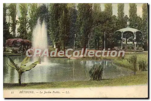 Ansichtskarte AK Bethune Le Jardin Public