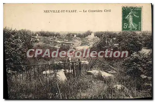 Cartes postales Neuville St Vaast Le Cimetiere Civil