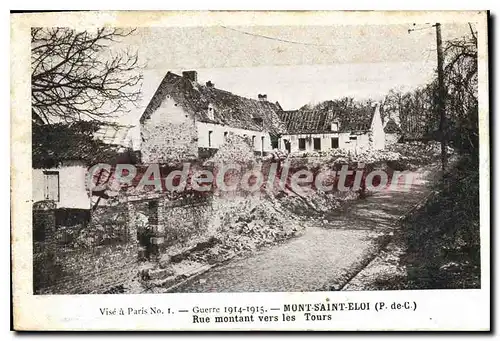 Cartes postales Mont Saint Eloi Rue Montant Vers Les Tours