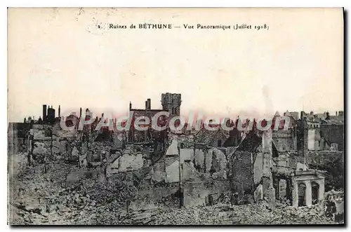 Ansichtskarte AK Bethune Vue Panoramique juillet 1918