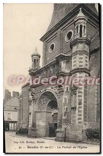 Cartes postales Hesdin Le Portail De I'Eglise