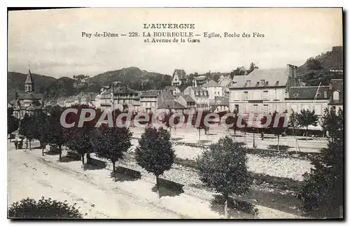 Cartes postales La Bourboule Eglise Roche Des Fees avenue de la gare