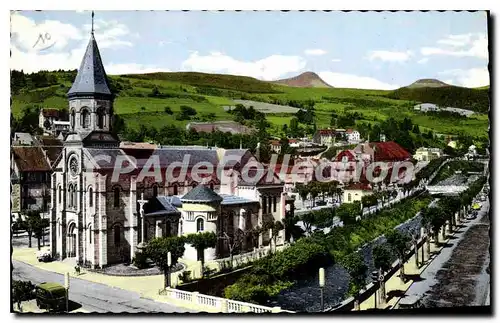 Cartes postales LA BOURBOULE I'Eglise Avenue De La Gare La Dordogne