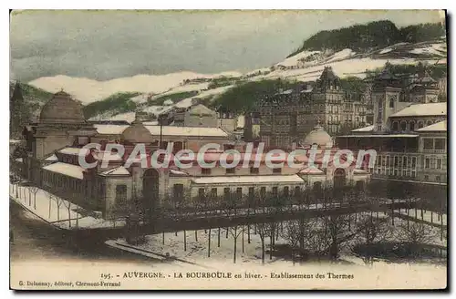 Cartes postales La Bourboule Etablissement Des thermes en hiver