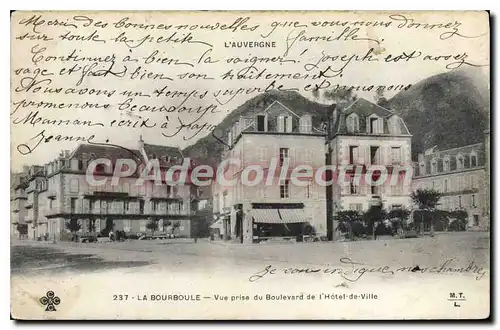 Cartes postales La Bourboule Vue Prise Du Boulevard De I'Hotel De Ville