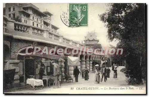 Cartes postales Chatel Guyon Les Boutiques Dans Le Parc