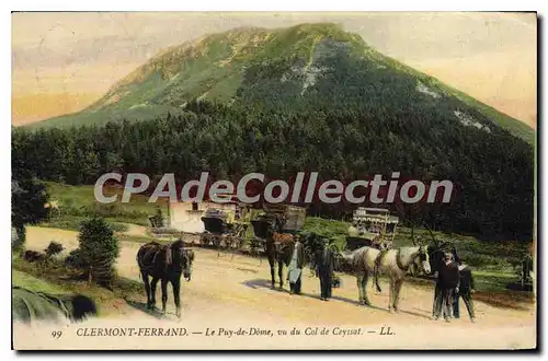 Cartes postales Clermont Ferrand Le Puy De Dome vu du col de Ceyssat