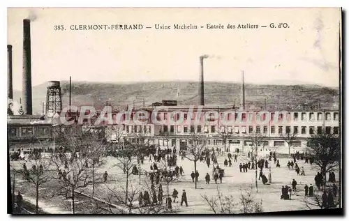 Cartes postales Clermont Ferrand Usine Michelin Entree des ateliers