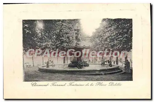 Cartes postales Clermont Ferrand fontaine de la place Delille