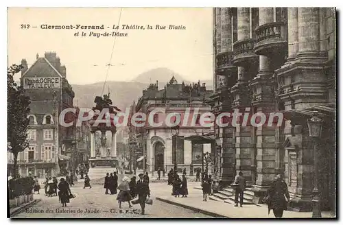 Cartes postales Clermont Ferrand Le Theatre La Rue Blatin