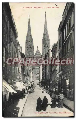 Cartes postales Clermont Ferrand La Rue Des Gras