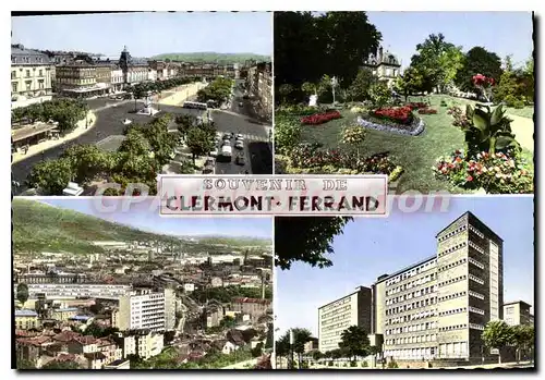 Cartes postales moderne Clermont Ferrand Place De Jaude Lyc�e Blaise Pascal Usines Michelin