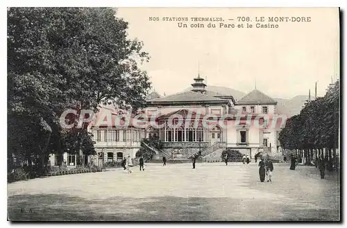 Cartes postales Le Mont Dore Un Coin Du Parc Et Le Casino