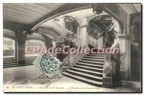 Cartes postales Le Mont Dore L'Etablissement thermal escalier de la grande salle