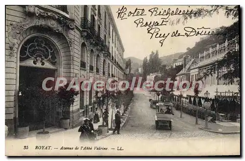 Cartes postales Royat Avenue De I'Abbe V�drine