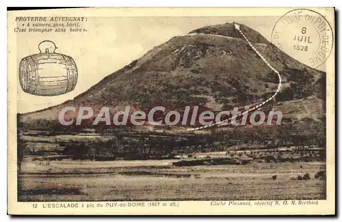 Cartes postales Proverbe Auvergnat � vaincre sans barril C'est Triompher Sans Boire PUY-de-DOME