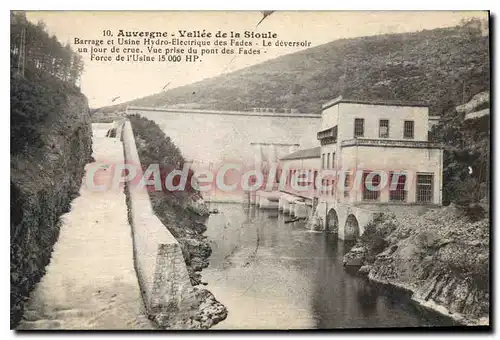 Cartes postales Auvergene Vall�e De La Sioule barrage usine hydro-�lectrique