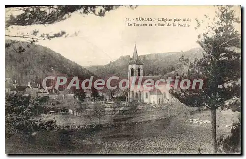 Cartes postales Murols L'Eglise Paroissiale Le Tartaret Et Le Saut de la pucelle