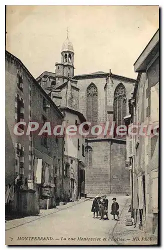 Cartes postales Montferrand La Rue Montorcier et l'�glise