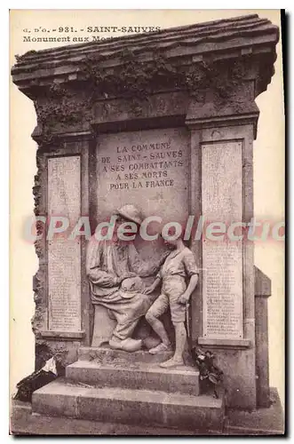 Cartes postales Saint Sauves Monument Aux Morts