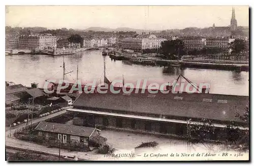 Ansichtskarte AK Bayonne Le Confluent De La Nive et de l'Adour