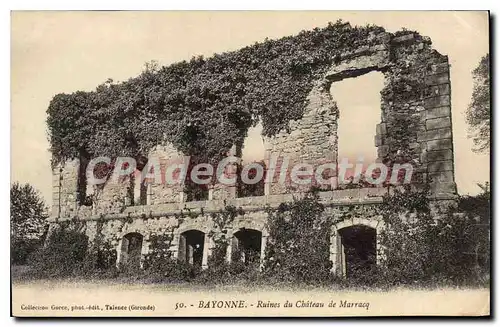 Ansichtskarte AK Bayonne Ruines Du Chateau De Marracq