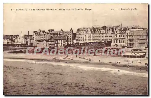 Ansichtskarte AK Biarritz Les Grands Hotels Et Villas Sur La Grande Plage