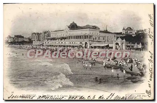 Cartes postales Biarritz La Place Et Le Casino