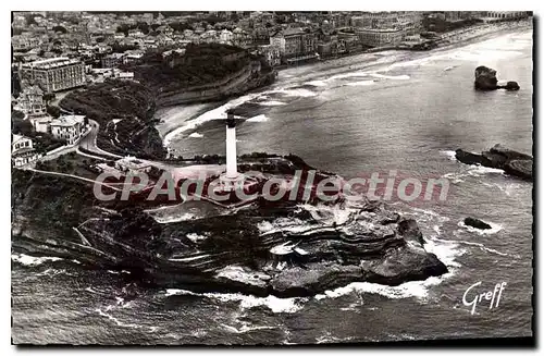 Cartes postales Biarritz Vue Aerienne Le Phare Les Falaises