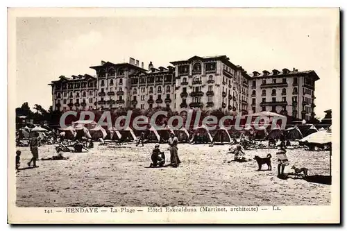 Ansichtskarte AK Hendaye La Plage Hotel Eskualduna