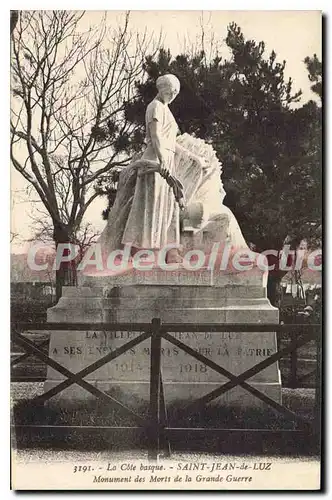 Cartes postales Saint Jean De Luz Monument Des Morts De La Grande Guerre