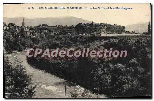 Cartes postales Oloron Ste Marie La Ville Et Les Montagnes