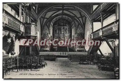 Cartes postales Ascain Interieur De I'Eglise