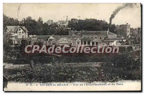 Cartes postales Salies De Bearn Vue De I'Etablissement et du parc