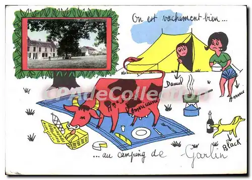 Cartes postales moderne on est vachement bien au camping de GARLIN