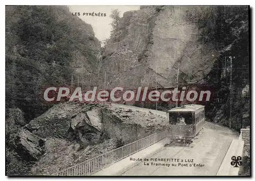 Ansichtskarte AK Luz Route De Pierrefitte Le Tramway au pont d'Enfer