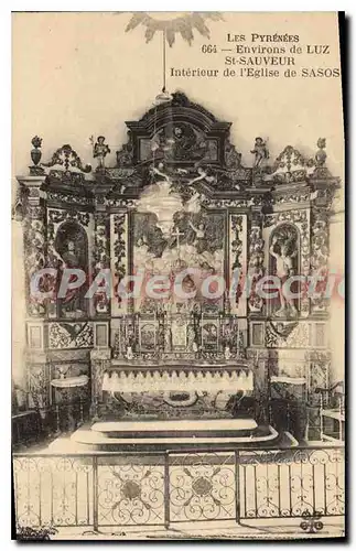 Ansichtskarte AK Luz St Sauveur Interieur De I'Eglise de SASOS