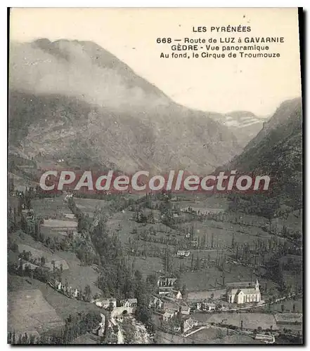 Cartes postales Luz � Gavarnie Gedre Vue Panoramique Troumouze