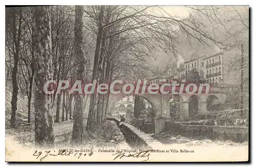 Cartes postales Amelie Les BAINS Passerelle De I'Hopital h�tel Martinet Villa Bellevue