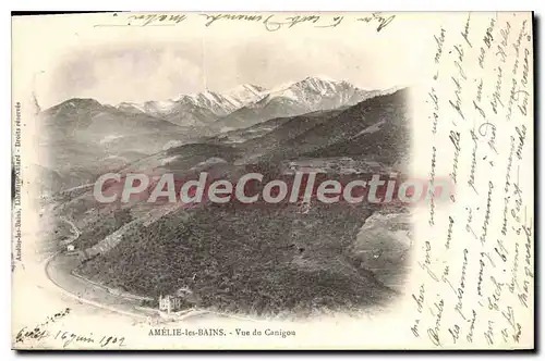 Cartes postales Amelie Les BAINS Vue du canigou