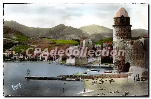 Cartes postales Collioure plage tour