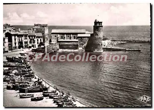 Moderne Karte Collioure La Rade Et I'Eglise