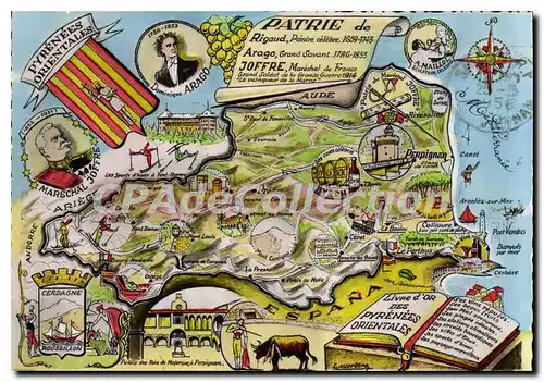 Cartes postales moderne Pyr�n�es orientales Patrie De Rigaud Arago Joffre