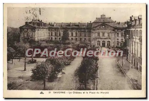 Cartes postales Saverne Le Chateau Et La Place Du March�